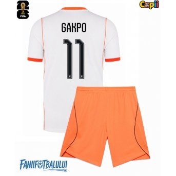 Țările de Jos Cody Gakpo #11 Echipament de Fotbal Replică Mondial 2026 Copii Deplasare (+ Șorturi)